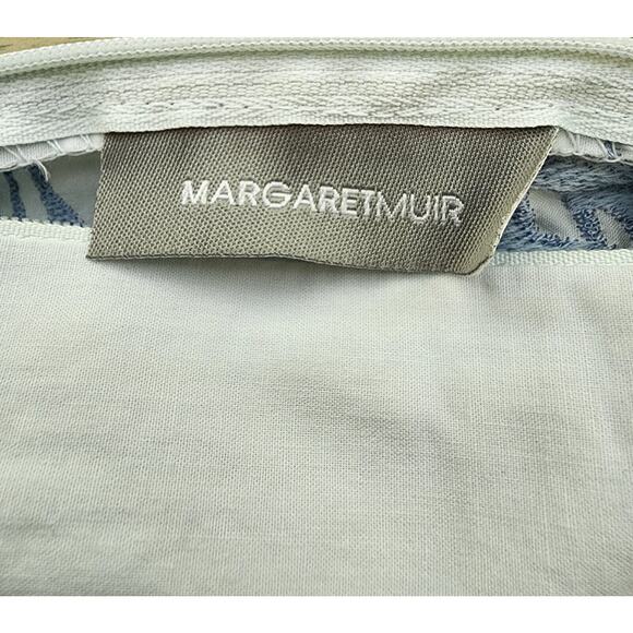 PILLOW COVERS-MARGARET MUIR-Light Ice Blue With Silver Blue Embroidery-Set of 2 - Picture 6 of 11